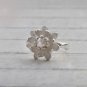 Natural Pearl Sterling Silver Lotus Flower Nature Ring Floral Botanical Ring for her