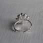 Natural Pearl Sterling Silver Lotus Flower Nature Ring Floral Botanical Ring for her