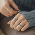 Dainty Crown Ring Retro Crystal Ring Jewelry Sterling Silver Ring Antique Princess Ring