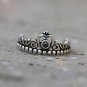 Dainty Crown Ring Retro Crystal Ring Jewelry Sterling Silver Ring Antique Princess Ring