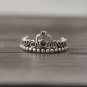 Dainty Crown Ring Retro Crystal Ring Jewelry Sterling Silver Ring Antique Princess Ring