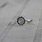 Antique Sterling Silver Lotus Flower Adjustable Yoga Nature Ring Botanical Zen Thin Ring