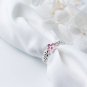 SOLD Dainty Pink blossom Flower Sterling Silver Ring Thin Adjustable Elegant Nature Botanical Ring