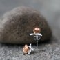 Rose Gold Flower 925 Sterling Silver Dainty Earrings Gold Vermeil Floral Elegant Nature Earrings