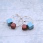Chic Wood Earrings Hoop Earrings Geometric Earrings Circle Earrings Modern Earrings Cute Earrings
