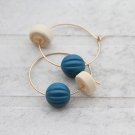 Chic Wood Earrings Hoop Earrings Geometric Earrings Circle Earrings Modern Earrings Cute Earrings