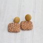Knitted Earrings Crochet Geometric Earrings Winter Handmade cotton Earrings