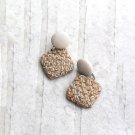 Knitted Earrings Crochet Geometric Earrings Winter  Handmade cotton Earrings