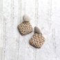 Knitted Earrings Crochet Geometric Earrings Winter  Handmade cotton Earrings