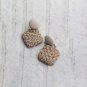 Knitted Earrings Crochet Geometric Earrings Winter  Handmade cotton Earrings
