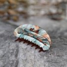 Green Nature Handmade Flower Hair Clip Crystal Hair Claw Floral Jaw Clip Medium Size