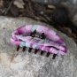 Purple Nature Handmade Flower Hair Clip Crystal Hair Claw Floral Jaw Clip Medium Size