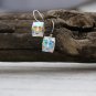 Clear Crystal Dangle Earrings Cubic Dainty Sterling Silver Aurora Swarovski Crystal Earrings