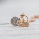 SOLD 3D three-dimensional Necklace Crystal Cute Kettle Necklace Chain Dainty Elegant Pendant