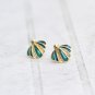 Sea Shell Crystal Earrings Turquoise Exotic Ocean Beach Earrings for Sea Lover Blue Pierced Earrings