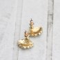 Sea Shell Crystal Earrings Turquoise Exotic Ocean Beach Earrings for Sea Lover Blue Pierced Earrings