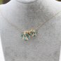 Sea Shell Crystal Necklace Turquoise Exotic Ocean Beach Jewelry for Sea Lover Turquoise Pendant