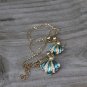 Sea Shell Crystal Necklace Turquoise Exotic Ocean Beach Jewelry for Sea Lover Turquoise Pendant