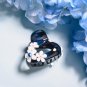 Handmade Something Blue Sapphire Blue Small Crystal Hair Clip Claw Barrette Flower Poneytail Holder