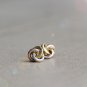 Golden Knot Earrings Studs Geometric Fashion Earrings Bird's nest Pierced Earrings Post Matt Finsh