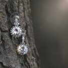 Clear Crystal Earrings Studs Round Dainty CZ Earrings Elegant Cute Earrings