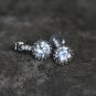 Clear Crystal Earrings Studs Round Dainty CZ Earrings Elegant Cute Earrings