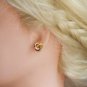 Golden Knot Earrings Studs Geometric Fashion Earrings Bird's nest Pierced Earrings Post Matt Finsh