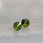 Genuine Swarovski Emerald Green Crystal Earrings Studs Dainty Minimal Faceted Elegant Earrings