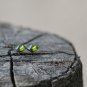 Genuine Swarovski Emerald Green Crystal Earrings Studs Dainty Minimal Faceted Elegant Earrings
