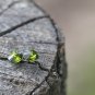 Genuine Swarovski Emerald Green Crystal Earrings Studs Dainty Minimal Faceted Elegant Earrings