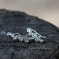 Crystal Flower Ear Jacket 925 Sterling Silver Leaf Ear Crawler Nature Floral Ear Climbers