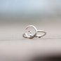 Animal Bunny Ring Minimalist Sterling Silver Adjustable Rabbit Cute Ring for Kids Animal Jewelry