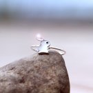 Animal Bunny Ring Minimalist 925 Sterling Silver Minimal Adjustable Rabbit Cute Ring for Kids