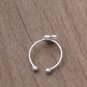Animal Bunny Ring Minimalist 925 Sterling Silver Minimal Adjustable Rabbit Cute Ring for Kids