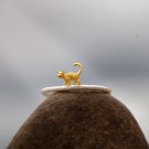 925 Sterling Silver Cheetah Animal Ring Minimalist Sterling Silver Adjustable Leopard Daint Ring