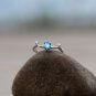 Sapphire Blue Gemstone Deer Ring 925 Sterling Silver Animal Antler Ring Adjustable Christmas Ring