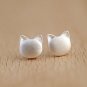 Sterling Silver Cat Head Earrings Studs Kitty Kitten Animal Minimalist Minimal Earrings Kids