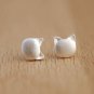 Sterling Silver Cat Head Earrings Studs Kitty Kitten Animal Minimalist Minimal Earrings Kids