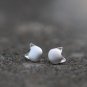 Sterling Silver Cat Head Earrings Studs Kitty Kitten Animal Minimalist Minimal Earrings Kids