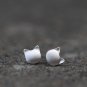 Sterling Silver Cat Head Earrings Studs Kitty Kitten Animal Minimalist Minimal Earrings Kids