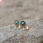 Vintage Style White Marble Earrings Studs Natural Stone Retro Vintage Earrings Studs