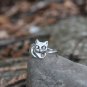 SOLD 3D Sterling Silver Cat Ring 3 Dimensional Animal Ring Rustic Ring Cute Kitty Dainty Ring