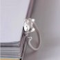 3D Sterling Silver Cat Head Silhouette Ring 3 Dimensional Animal Ring Cute Kitty Dainty Ring