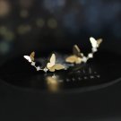 Tiny Gold Flying Butterfly Earrings Studs Sterling Silver Crystal Animal Studs Minimalist Earrings
