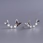 Tiny Gold Flying Butterfly Earrings Studs Sterling Silver Crystal Animal Studs Minimalist Earrings