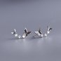 Dainty Flying Butterfly Earrings Studs Sterling Silver Delicate Crystal Animal Minimalist Earrings