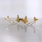 Dainty Flying Butterfly Earrings Studs Sterling Silver Delicate Crystal Animal Minimalist Earrings