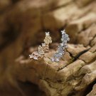 Dainty Flying Butterfly Ear Jacket Sterling Silver Delicate Animal Minimalist Earrings Ear Wrappers