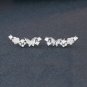 Dainty Flying Butterfly Ear Jacket Sterling Silver Delicate Animal Minimalist Earrings Ear Wrappers