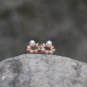 Rose gold Dainty Pearl Earrings Studs Silver Gold Vermeil Earrings Delicate Minimalist Earrings